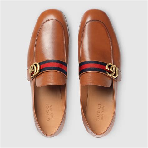 tan gucci loafers